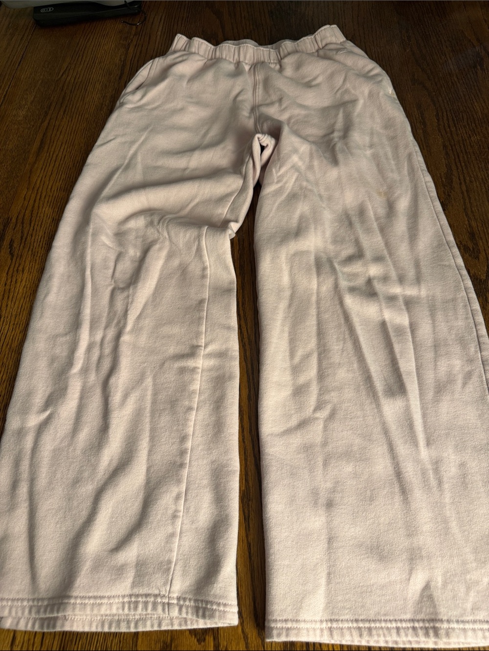 Wide Leg Fleece Sweatpants Hollister Small Beige Soft Cozy Lounge Pants